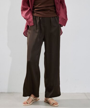 サテンワイドパンツ / ハンドウォッシャブル