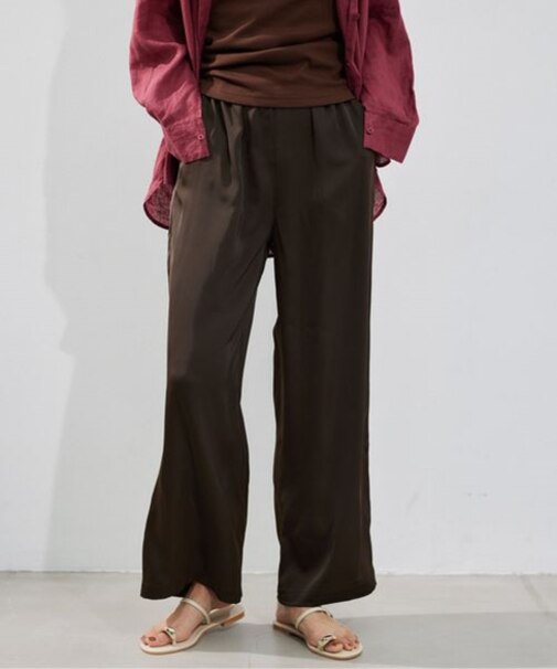 サテンワイドパンツ / ハンドウォッシャブル