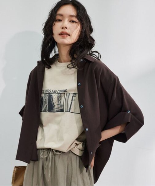 ワイドシルエットポプリンシャツ / ハンドウォッシャブル