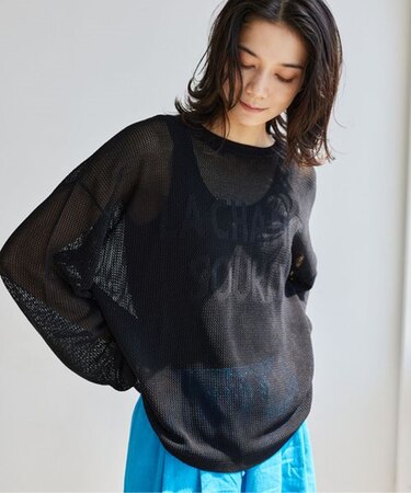 メッシュロゴニット