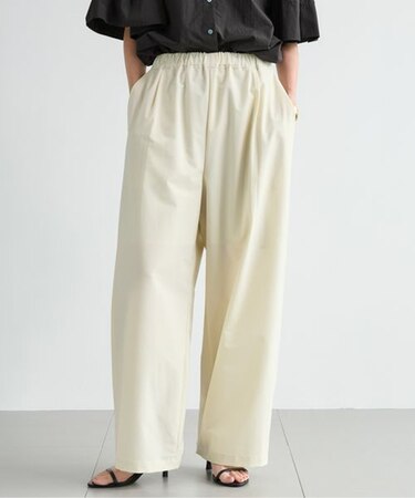 ナイロンストレッチギャザーパンツ / ハンドウォッシャブル【撥水】＜セットアップ対応＞