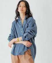ルーズシルエットデニムシャツ