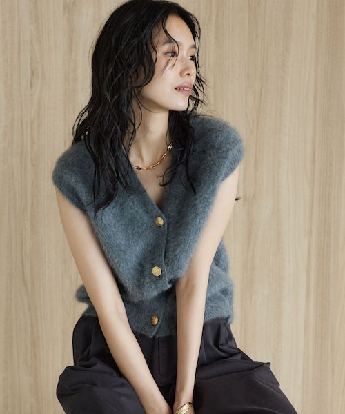 【美品】フォックスカシミヤ　ジレ ベスト FOXカシミヤベスト｜バンヤードストームの通販｜&mall（アンド