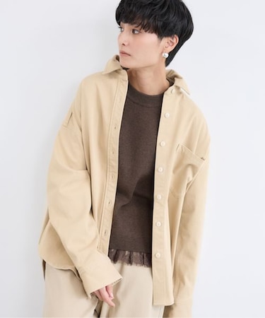 カットデニムシャツジャケット＜セットアップ対応＞