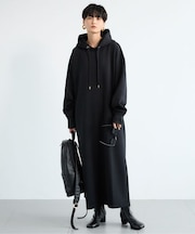 ライトダンボールフーディーワンピース/ マシンウォッシャブル