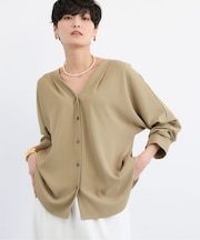 ダブルクロスシャツカーデ ＜セットアップ対応＞