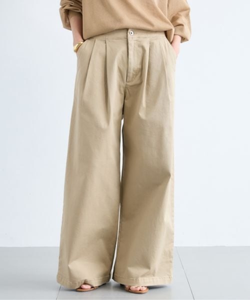 タックワイドチノストレッチパンツ【JAPAN FABRIC】 / マシン