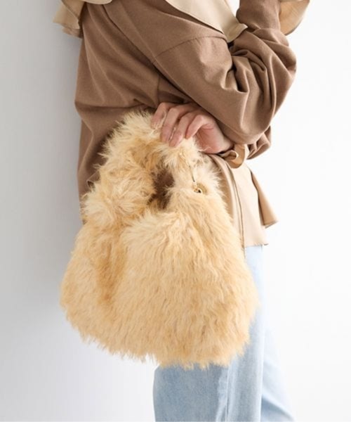 【極美品】BARNYARDSTORM　LE VERNIS別注 / ファーバッグ LE VERNIS(ルベルニ)別注 / カラビナファーバッグ｜バンヤード