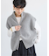 畦編みZIPベスト