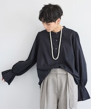 ピンタックスリーブブラウス/ ハンドウォッシャブル