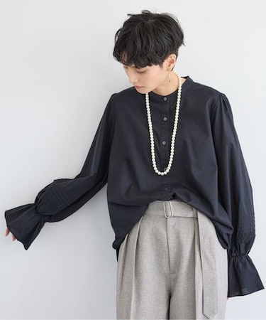 ピンタックスリーブブラウス/ ハンドウォッシャブル