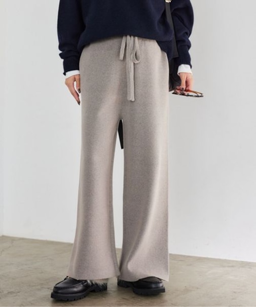 ミラノリブニットパンツ<セットアップ対応>