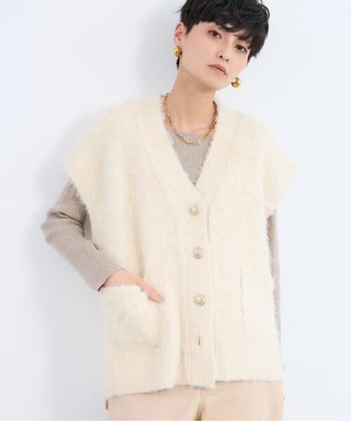 起毛金ボタンベスト/ハンドウォッシャブル＊バンヤード 起毛金ボタンベスト / ハンドウォッシャブル｜バンヤードストームの