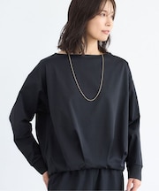 ウォームツイルストレッチギャザープルオーバー / ハンドウォッシャブル【吸湿発熱】