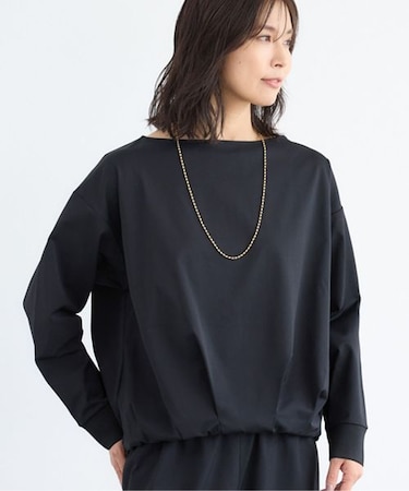 ウォームツイルストレッチギャザープルオーバー / ハンドウォッシャブル【吸湿発熱】