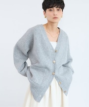 ポケ付きWフェイスカーディガン / ハンドウォッシャブル