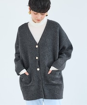 ポケ付きＷフェイスカーディガン / ハンドウォッシャブル