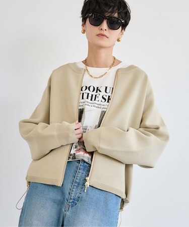 ニットZIPブルゾン ＜セットアップ対応＞