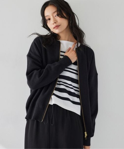 ミラノリブZIPカーデ＜セットアップ対応＞