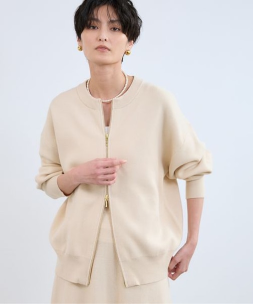 ミラノリブZIPカーデ＜セットアップ対応＞