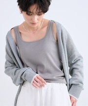 綿シルクベアテレコタンク