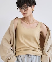 綿シルクベアテレコタンク