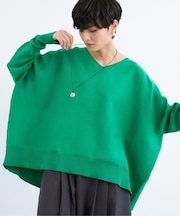 ソフトVネックボリュームニット