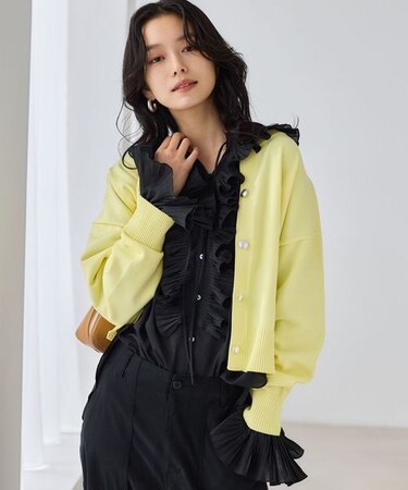 2WAYラインロゴカーディガン