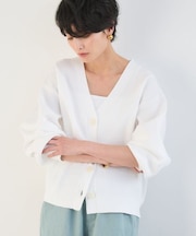 軽量畦編みカーディガン