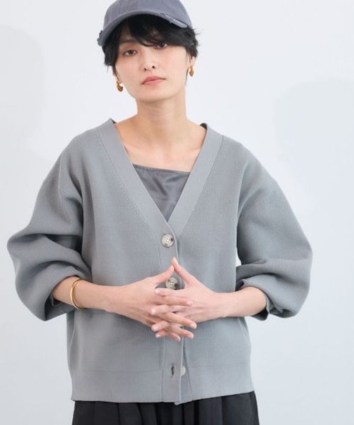 軽量畦編みカーディガン