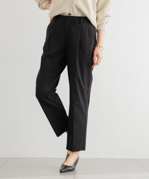 リネンストレッチスリムパンツ