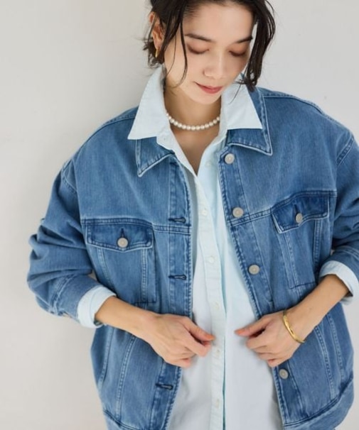 カットデニムオーバージャケット / ハンドウォッシャブル