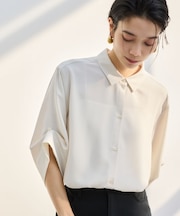 ポプリンWシルエットシャツ