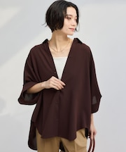 ポプリンWシルエットシャツ