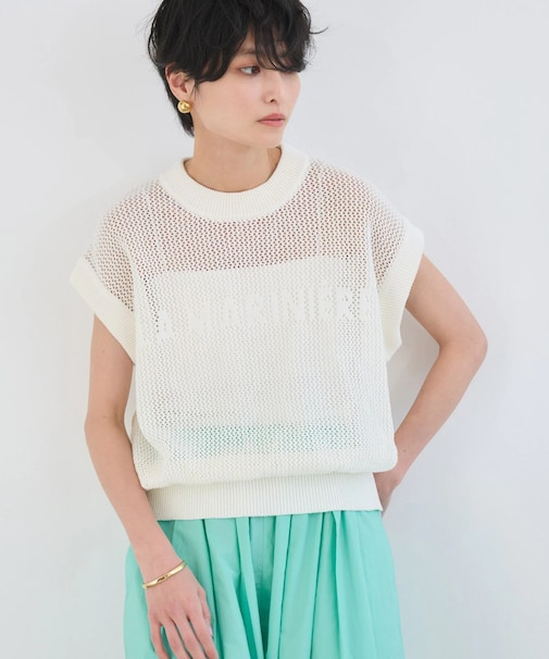 メッシュロゴニット