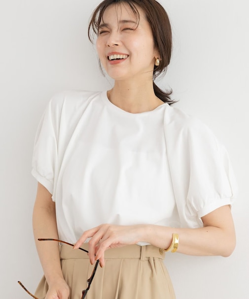 GIZAパフスリーブTシャツ【汗染み軽減】