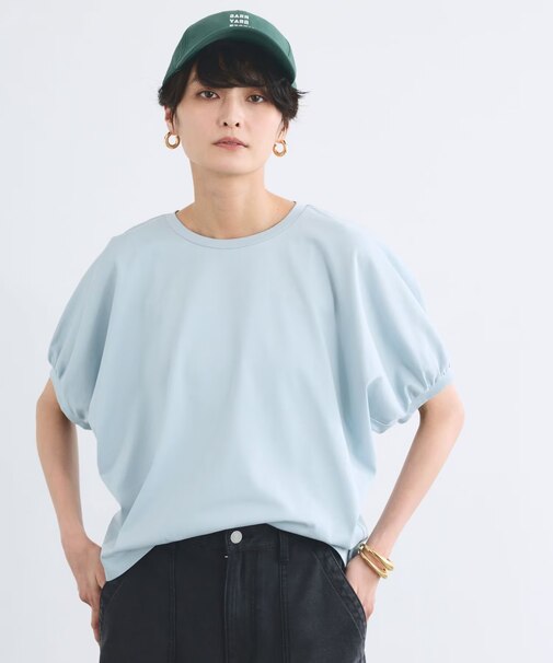 GIZAパフスリーブTシャツ【汗染み軽減】