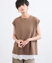 リネンフレンチスリーブＴシャツ/ハンドウォッシャブル【JAPAN FABRIC】