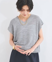 ラミー混Vネックベスト / ハンドウォッシャブル