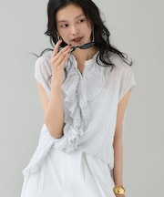 フレンチスリーブフリルブラウス / JAPAN FABRIC