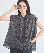 フレンチスリーブフリルブラウス / JAPAN FABRIC