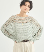 メッシュイージーニット
