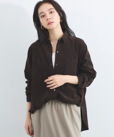 金ボタンコーデュロイシャツ / ハンドウォッシャブル