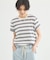 ＷボーダーコットンＴシャツ/マシンウォッシャブル