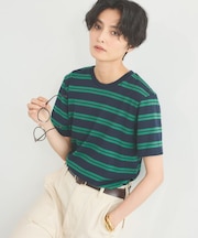 ＷボーダーコットンＴシャツ/マシンウォッシャブル