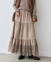 ピンタックレーススカート / ハンドウォッシャブル