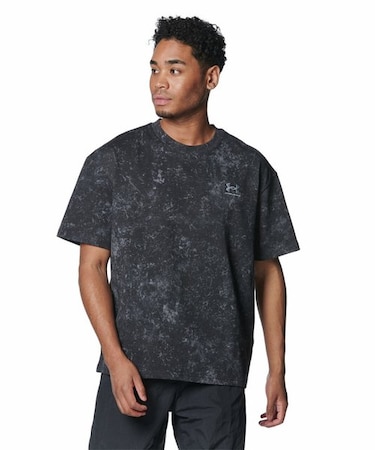 UAヘビーウェイトコットン オーバーサイズ プリント ショートスリーブTシャツ