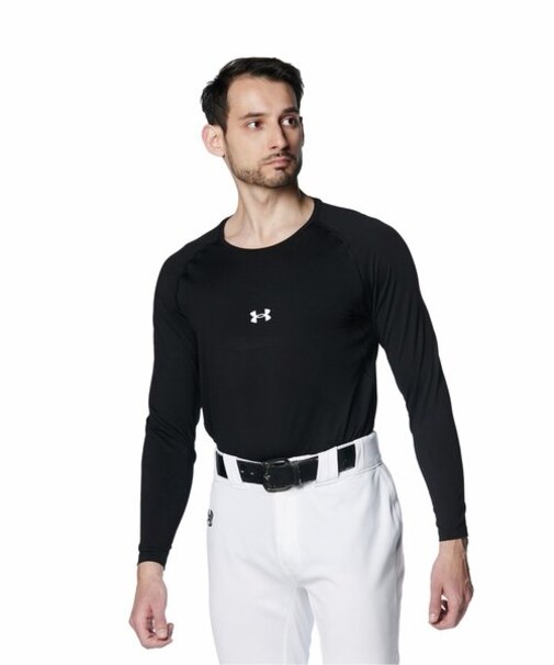 UA HEATGEAR COMFORT FITTED LONG SLEEVE CREW NECK SHIRT