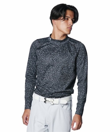 UAコールドギア フィッティド ノベルティ ロングスリーブ モックネック シャツ