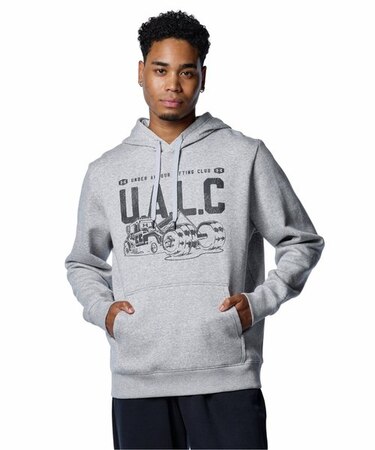 UAライバルフリース リフティング クラブ プルオーバー フーディー